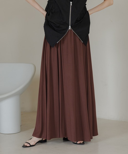 セール】カットギャザーロングスカート 499383（スカート）｜LOWRYS