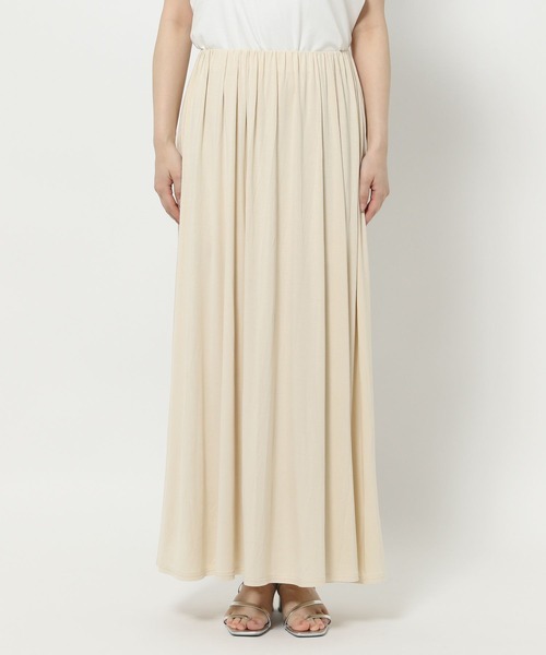 LOWRYS FARM（ローリーズファーム）の「カットギャザーロングスカート　499383（スカート・レディース・アイボリー/ブラック/グレー/ブラウン・FREE）」の7枚目の写真