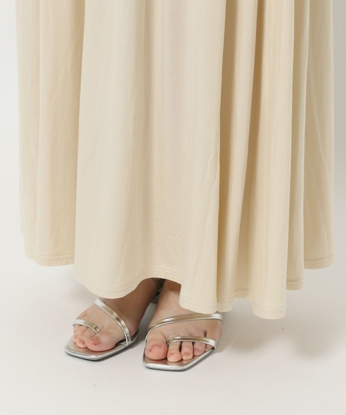 LOWRYS FARM（ローリーズファーム）の「カットギャザーロングスカート　499383（スカート・レディース・アイボリー/ブラック/グレー/ブラウン・FREE）」の22枚目の写真