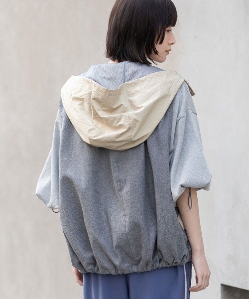 Munich（ミューニック）の「【軽量】【イージーケア】【吸水・速乾性】ツイル×梳毛調合繊×octaフーデットジレ（その他アウター・レディース・ブラック/ベージュ/ネイビー・FREE）」の18枚目の写真