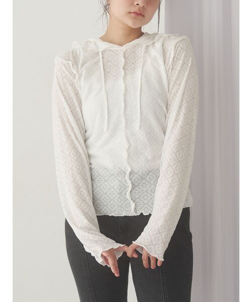 セール】フードレースtops（Tシャツ/カットソー）｜merry jenny