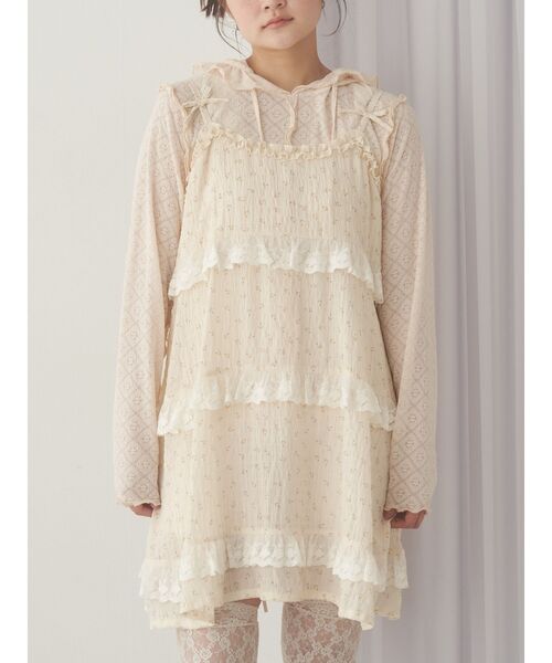 merry jenny フードレースtops メリージェニー merry jenny フードレースtops （ブラック