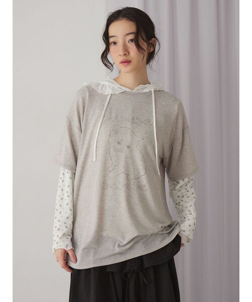 merry jenny フードレースtops merry jenny（メリージェニー）の「フードレースtops（Tシャツ