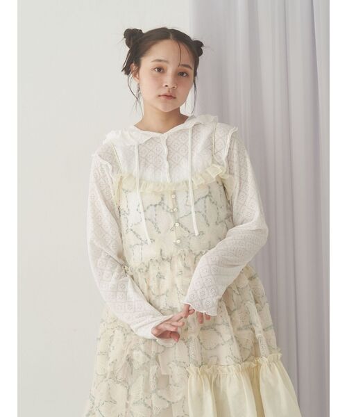 セール】フードレースtops（Tシャツ/カットソー）｜merry jenny
