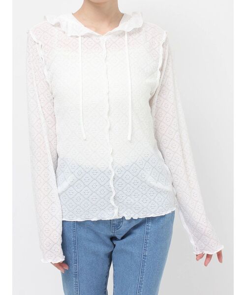 merry jenny フードレースtops フードレースtops（Tシャツ/カットソー）｜merry jenny（メリー
