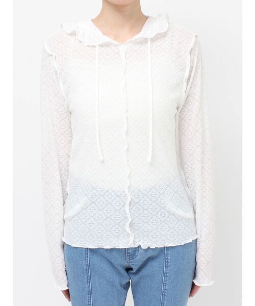 merry jenny（メリージェニー）の「フードレースtops（Tシャツ/カットソー・レディース・オフホワイト/ピンク/その他1・FREE）」の4枚目の写真