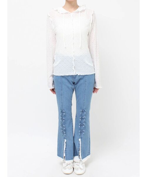 merry jenny（メリージェニー）の「フードレースtops（Tシャツ/カットソー・レディース・オフホワイト/ピンク/その他1・FREE）」の11枚目の写真