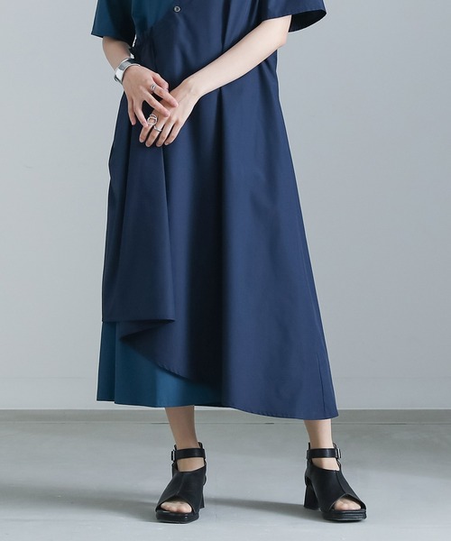 kOhAKU（コハク）の「『配色アシンメトリーワンピース』（ワンピース・レディース・ブラック/ネイビー・2/1）」の21枚目の写真
