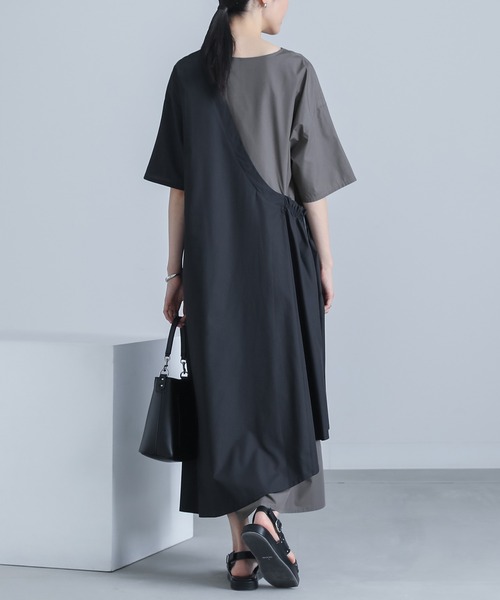kOhAKU（コハク）の「『配色アシンメトリーワンピース』（ワンピース・レディース・ブラック/ネイビー・2/1）」の5枚目の写真