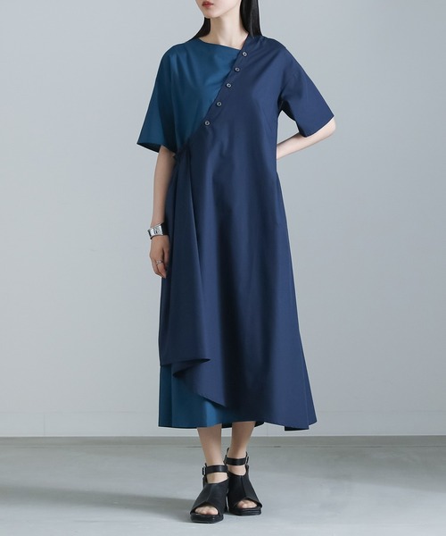 kOhAKU（コハク）の「『配色アシンメトリーワンピース』（ワンピース・レディース・ブラック/ネイビー・2/1）」の22枚目の写真