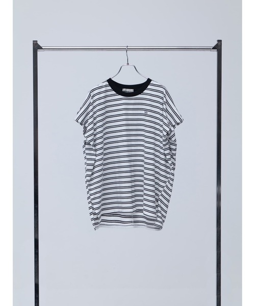 Brown&Street(ブラウンアンドストリート)の「HelloボーダーT(Tシャツ/カットソー・レディース・ブラック/ホワイト・FREE)」の8枚目の写真