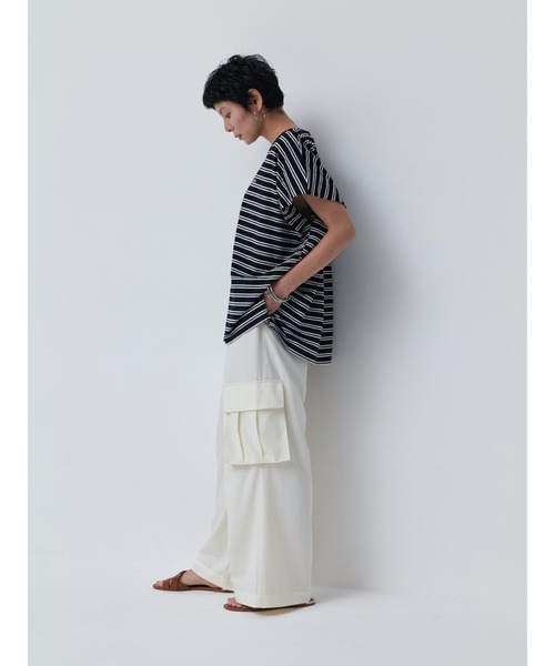 Brown&Street(ブラウンアンドストリート)の「HelloボーダーT(Tシャツ/カットソー・レディース・ブラック/ホワイト・FREE)」の14枚目の写真