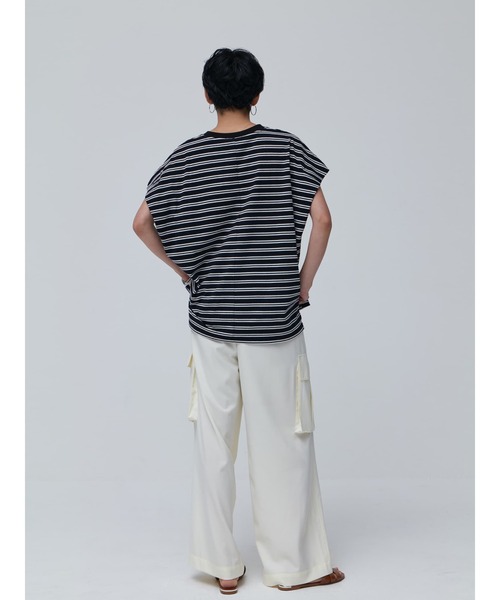 Brown&Street(ブラウンアンドストリート)の「HelloボーダーT(Tシャツ/カットソー・レディース・ブラック/ホワイト・FREE)」の18枚目の写真