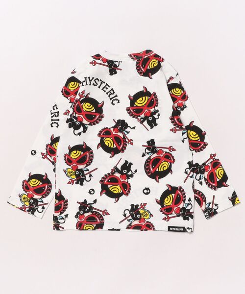 HYSTERIC MINI（ヒステリックミニ）の「DEVILKIN総柄 長袖Tシャツ（Tシャツ/カットソー・キッズ・ホワイト系その他/ブラック系その他/ピンク系その他・80/90）」の4枚目の写真