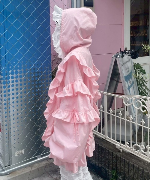 Candy Stripper（キャンディストリッパー）の「FRILL ブルゾン（ブルゾン・レディース・ピンク/オフホワイト/ホワイト×ブラック/ブラック・FREE）」の12枚目の写真