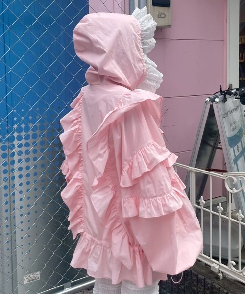 Candy Stripper（キャンディストリッパー）の「FRILL ブルゾン（ブルゾン・レディース・ピンク/オフホワイト/ホワイト×ブラック/ブラック・FREE）」の13枚目の写真