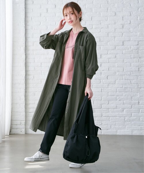 ikka（イッカ）の「コットンスキッパーシャツワンピース（ワンピース・レディース・ブルー/モカ/ダークグリーン・L/M/S）」の10枚目の写真
