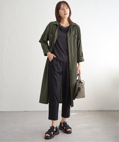 ikka（イッカ）の「コットンスキッパーシャツワンピース（ワンピース・レディース・ブルー/モカ/ダークグリーン・L/M/S）」の12枚目の写真