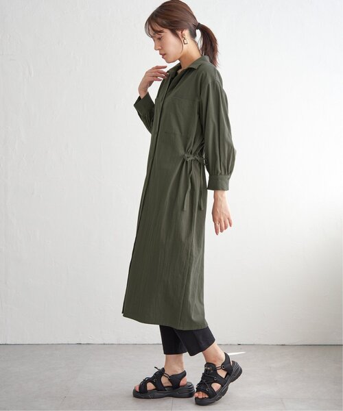 ikka（イッカ）の「コットンスキッパーシャツワンピース（ワンピース・レディース・ブルー/モカ/ダークグリーン・L/M/S）」の16枚目の写真