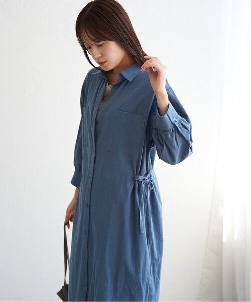 ikka（イッカ）の「コットンスキッパーシャツワンピース（ワンピース・レディース・ブルー/モカ/ダークグリーン・L/M/S）」の17枚目の写真
