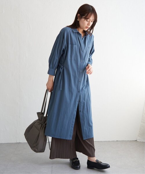 ikka（イッカ）の「コットンスキッパーシャツワンピース（ワンピース・レディース・ブルー/モカ/ダークグリーン・L/M/S）」の19枚目の写真