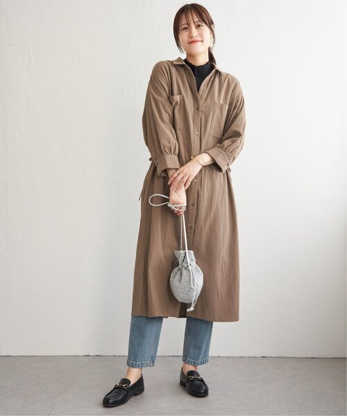 ikka（イッカ）の「コットンスキッパーシャツワンピース（ワンピース・レディース・ブルー/モカ/ダークグリーン・L/M/S）」の22枚目の写真