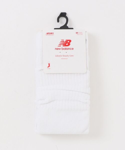 NEW BALANCE(ニューバランス)の「New Balance ニューバランス U Active Slouchy クルー ソックス 1P ソックス LAS15113WT WT(ソックス/靴下・メンズ・ホワイト・MEDIUM/LARGE)」の2枚目の写真