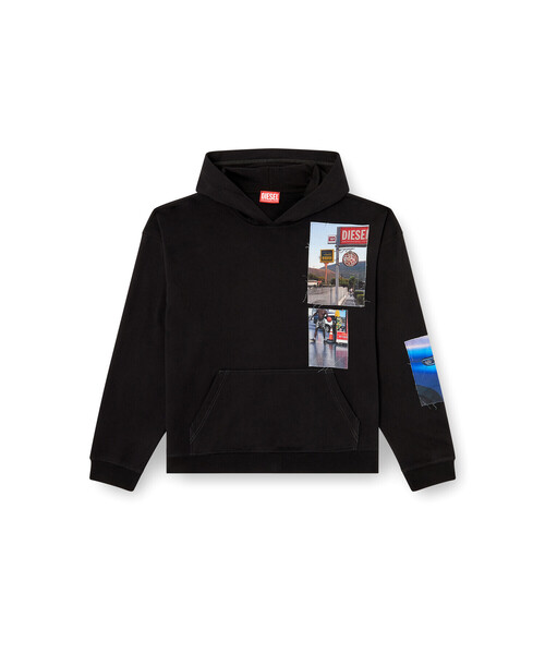 DIESEL(ディーゼル)の「メンズ リラックスフィットプルオーバーパーカー S-BOXT-HOOD-T6(パーカー・メンズ・ブラック・LARGE/XXX-LARGE/MEDIUM/SMALL/X-SMALL/X-LARGE/XX-LARGE)」の5枚目の写真
