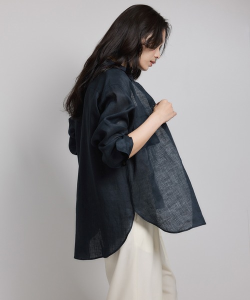 ヨーロピアンリネンレギュラーシャツ/イージーケア（シャツ/ブラウス