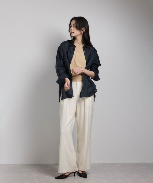 ヨーロピアンリネンレギュラーシャツ/イージーケア（シャツ/ブラウス