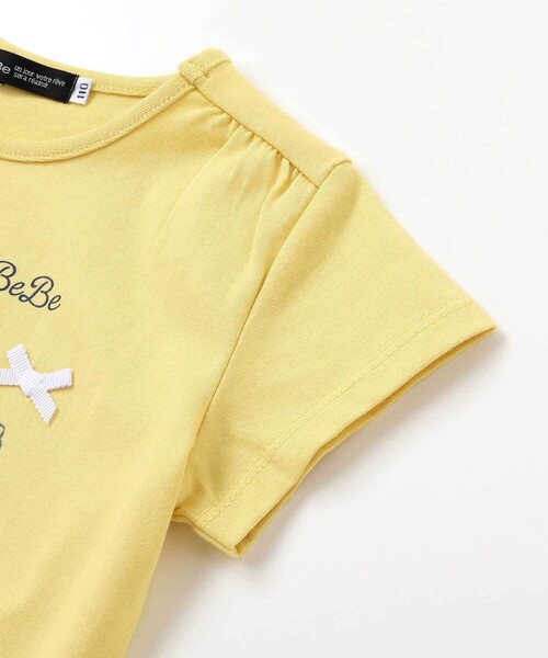 BeBe（ベベ）の「リボンいっぱい半袖天竺Tシャツ(90~150cm)（Tシャツ/カットソー・キッズ・イエロー/ネイビー・140cm/120cm/150cm/130cm/110cm）」の7枚目の写真