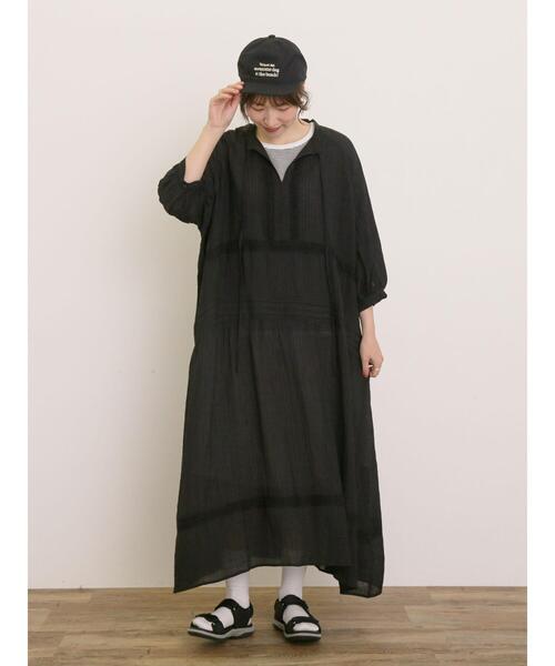 Samansa Mos2（サマンサ モスモス）の「【S/Mサイズ】◎レース切替ワンピース（ワンピース・レディース・オフホワイト/ピンク/ブラック・S/M）」の3枚目の写真