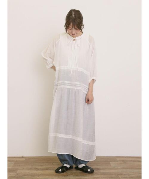 Samansa Mos2（サマンサ モスモス）の「【S/Mサイズ】◎レース切替ワンピース（ワンピース・レディース・オフホワイト/ピンク/ブラック・S/M）」の18枚目の写真