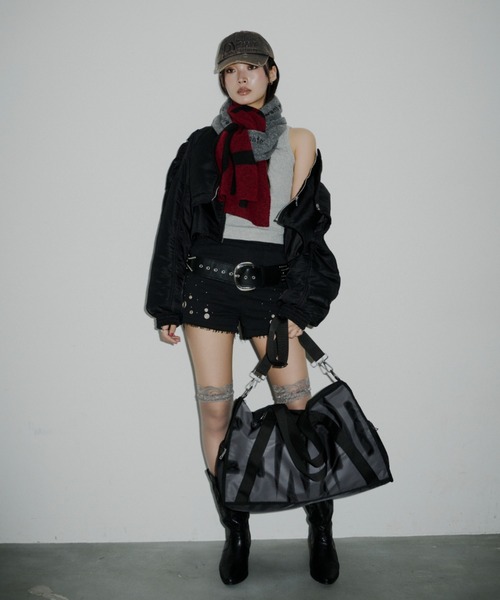 DTYYPE（ドタイプ）の「DTYYPEロゴマフラー（マフラー・レディース・レッド/ネイビー/グレー・FREE）」の17枚目の写真