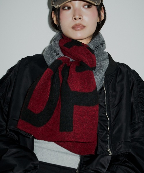 DTYYPE（ドタイプ）の「DTYYPEロゴマフラー（マフラー・レディース・レッド/ネイビー/グレー・FREE）」の15枚目の写真