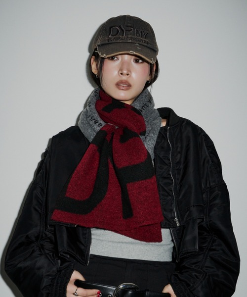 DTYYPE（ドタイプ）の「DTYYPEロゴマフラー（マフラー・レディース・レッド/ネイビー/グレー・FREE）」の16枚目の写真