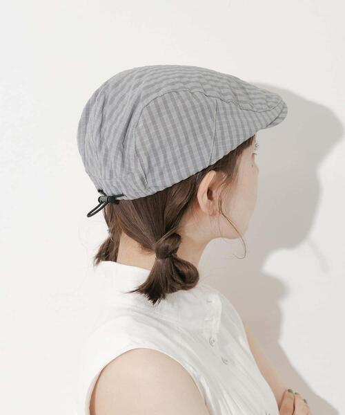 SMELLY（スメリー）の「ドロストチェックハンチング（ハンチング/ベレー帽・レディース・ブラウン/グレー・-）」の6枚目の写真