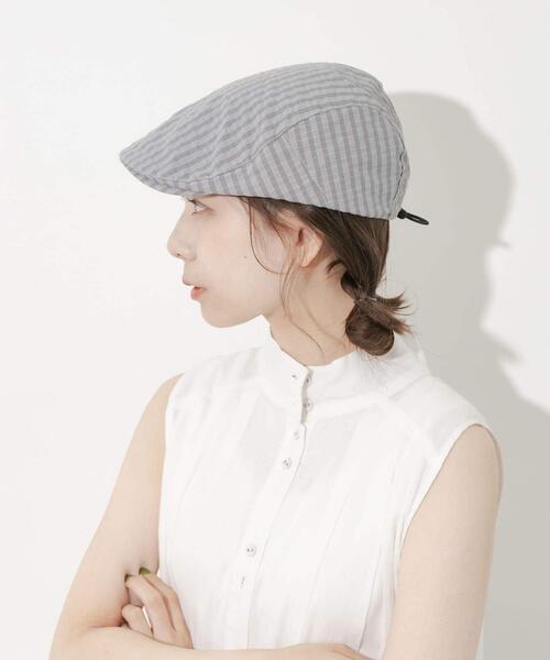 SMELLY（スメリー）の「ドロストチェックハンチング（ハンチング/ベレー帽・レディース・ブラウン/グレー・-）」の8枚目の写真