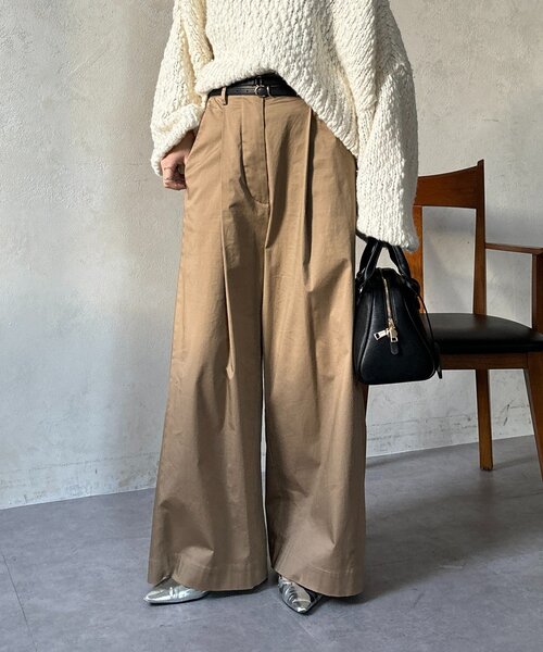 DouDou（ドゥドゥ）の「ストレッチサテンバレルパンツ（その他パンツ・レディース・ベージュ/ブラック・FREE/TM）」の17枚目の写真