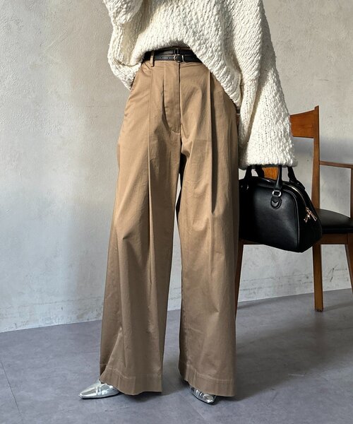 DouDou（ドゥドゥ）の「ストレッチサテンバレルパンツ（その他パンツ・レディース・ベージュ/ブラック・FREE/TM）」の20枚目の写真