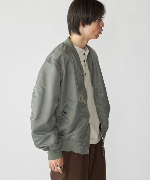 City Ambient Products(シティアンビエントプロダクツ)の「City Ambient Products: MA-1(MA-1・メンズ・ライトオリーブ/ライトグレー/ダークグレー・MEDIUM/SMALL/LARGE)」の13枚目の写真