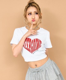 ANAP | 発泡 プリント ハート ロゴ タイト Tシャツ(Tシャツ/カットソー)
