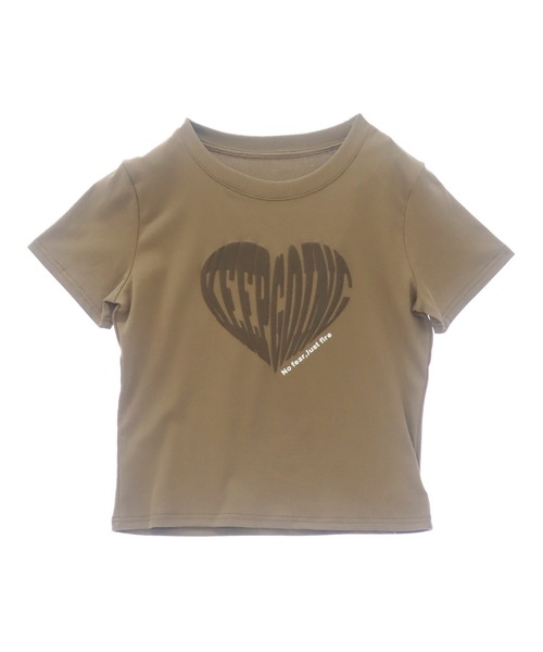 ANAP（アナップ）の「発泡 プリント ハート ロゴ タイト Tシャツ（Tシャツ/カットソー・レディース・ブラウン/ホワイト/レッド/ブラック・FREE）」の6枚目の写真