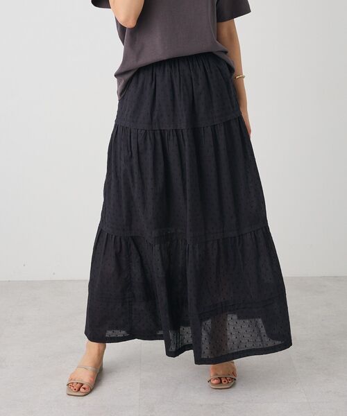 CRAFT STANDARD BOUTIQUE(クラフトスタンダードブティック)の「ドット刺繍スカート(スカート・レディース・グリーン/アイボリー/ブラック・FREE)」の1枚目の写真