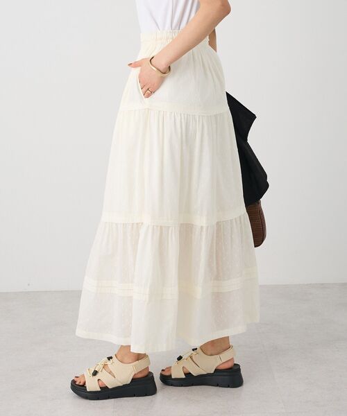 CRAFT STANDARD BOUTIQUE(クラフトスタンダードブティック)の「ドット刺繍スカート(スカート・レディース・グリーン/アイボリー/ブラック・FREE)」の6枚目の写真