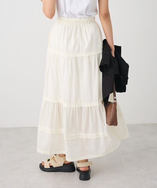 CRAFT STANDARD BOUTIQUE(クラフトスタンダードブティック)の「ドット刺繍スカート(スカート・レディース・グリーン/アイボリー/ブラック・FREE)」の7枚目の写真