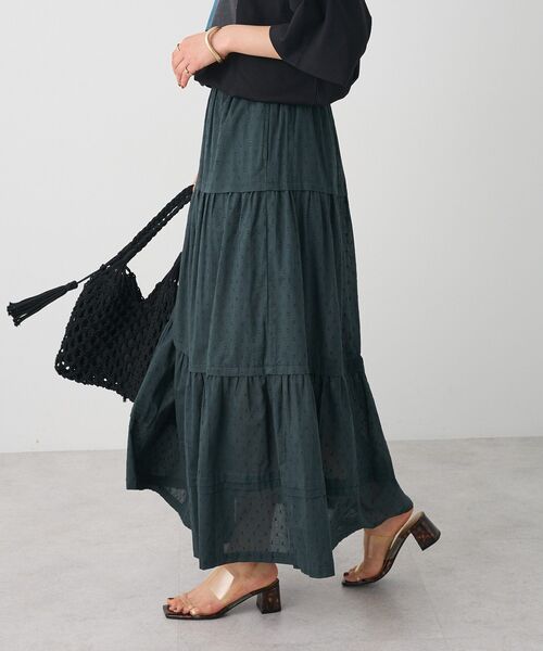 CRAFT STANDARD BOUTIQUE(クラフトスタンダードブティック)の「ドット刺繍スカート(スカート・レディース・グリーン/アイボリー/ブラック・FREE)」の13枚目の写真