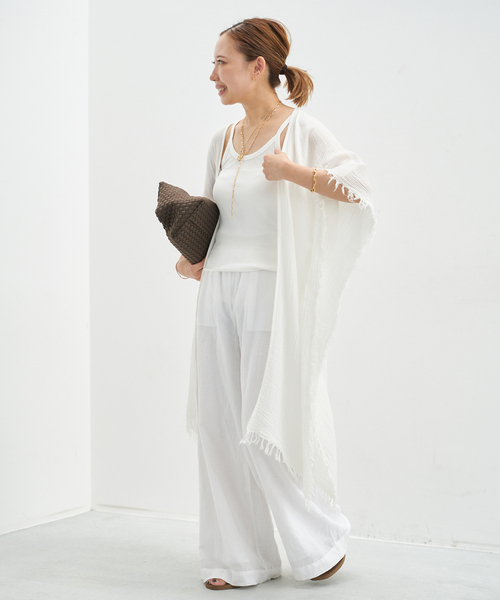 ドゥーズィエムクラス Lily Linen ロングカーディガン シルク リネン ドゥーズィエムクラス Lily Linen ロングカーディガン シルク
