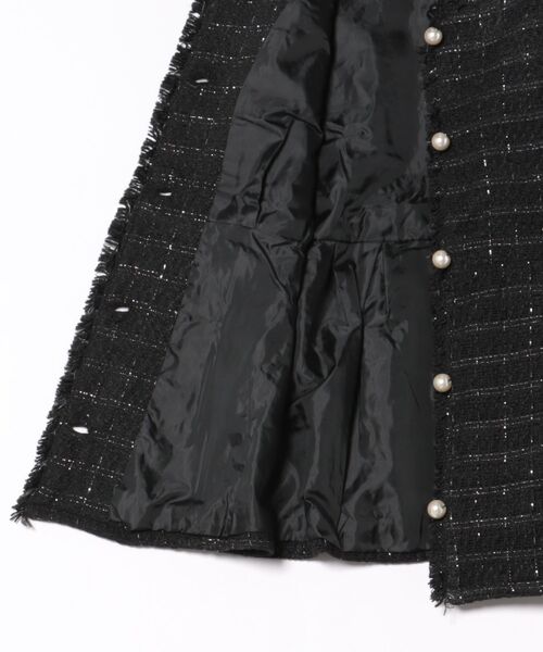 INTERPLANET（インタープラネット）の「ツイードペプラムパールボタンジレ（その他アウター・レディース・ブラック系その他/オフホワイト/ブラック・FREE）」の13枚目の写真