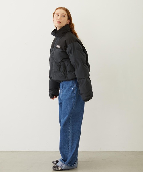 MILKFED.（ミルクフェド）の「BAR PATCH PUFFER JACKET（ダウンジャケット/コート・レディース・ブラック/オフホワイト/ライトピンク・S/M）」の10枚目の写真